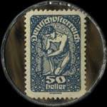 Timbre-monnaie Versicherungsanstalt - Wien - 50 heller sur fond marbré - revers