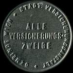 Timbre-monnaie Versicherungsanstalt - Wien - 15 kronen sur fond bleu - avers