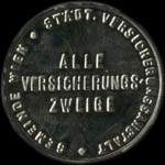 Timbre-monnaie Versicherungsanstalt - Wien - 20 kronen sur fond rose - avers