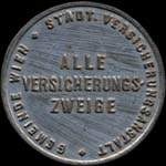 Timbre-monnaie Versicherungsanstalt - Wien - 100 kronen sur fond rose - avers