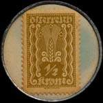 Timbre-monnaie Wiedhalm Baden - 1/2 krone sur fond vert - revers