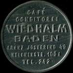 Timbre-monnaie Wiedhalm Baden - 100 kronen sur fond dor� - avers