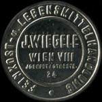 Timbre-monnaie J. Wiegele - 45 heller sur fond marbr� - avers