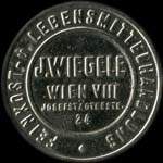 Timbre-monnaie J. Wiegele - 100 kronen sur fond marbr� - avers