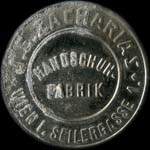 Timbre-monnaie J.E. Zacharias - Wien I. Seilergasse 1 - 1/2 krone sur fond marbr� - avers