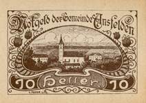 Timbre-monnaie (gutschein) - Ansfelden - Gustchein tamponn� de 10 heller - face
