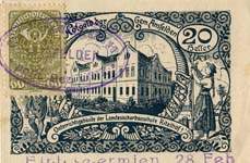 Biefmarkengeld Ansfelden - 20 heller type 2 - timbre-monnaie - encased stamp - gutschein - front