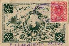Biefmarkengeld Ansfelden - 50 heller type 2 - timbre-monnaie - encased stamp - gutschein - front