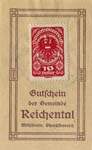 Timbre-monnaie (gutschein) Reichental im Muehlkreis - 10 heller rouge sur papier tamponn� s�rie 5C - face