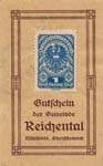 Biefmarkengeld Reichental - 1 krone bleu 5 C - timbre-monnaie - encased stamp - gutschein - front