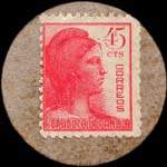 Carton moneda Alba del Valles 1937 - 45 centimos - timbre-monnaie de fantaisie - Espagne - revers