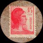 Carton moneda Albiol 1937 - 45 centimos - timbre-monnaie de fantaisie - Espagne - revers