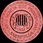 Timbre-monnaie de fantaisie - Altafulla - 1937 - Espagne - carton moneda