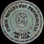 Carton moneda Ametlla de Mar 1937 - 30 centimos - timbre-monnaie de fantaisie - Espagne - avers