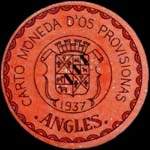 Carton moneda Angles 1937 - 10 centimos - timbre-monnaie de fantaisie - Espagne - avers
