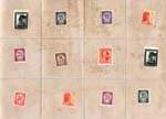 Carton moneda Arenys de Munt 1937 - Planche non découpée de 12 timbres-monnaie - Espagne - revers