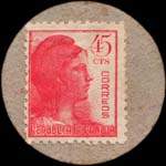 Carton moneda Barbastro 1937 - 45 centimos - timbre-monnaie de fantaisie - Espagne - revers