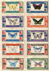 Planche de 10 timbres-monnaie - 2 à 50 centimos - Casa del Pueblo - Cadaques - Espagne - face