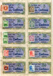Timbre-monnaie Cadaques - Espagne - format billet en planche - dos