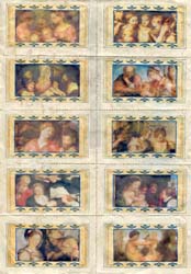 Planche de 10 timbres-monnaie - 2 à 50 centimos - Casa del Pueblo - Casas Ibanez - Espagne - face