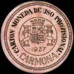Carton moneda Carmona 1937 - 25 centimos - timbre-monnaie de fantaisie - Espagne - avers