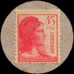 Carton moneda Ciudad Real 1936 - 45 centimos - timbre-monnaie de fantaisie - Espagne - revers