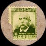 Carton moneda La Coruña 1936 - 60 centimos - timbre-monnaie de fantaisie - Espagne - revers