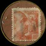 Timbre-monnaie 10 centimos - Mutua General de Seguros - Espagne - revers