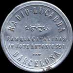 Timbre-monnaie 15 centimos de Burgos - Radio-Lucarda - Rambla Cataluna .8. av.José Antonio.594. Barcelona - Espagne - avers