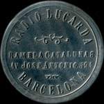 Timbre-monnaie 15 centimos de Madrid - Radio-Lucarda - Rambla Cataluna .8. av.José Antonio.594. Barcelona - Espagne - avers