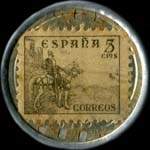 Timbre-monnaie 5 centimos - Almacenes Santa Eulalia - Altas Novedades - Barcelona - Espagne - revers