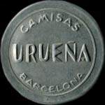 Timbre-monnaie 10 centimos - Camisas Urueña - Barcelona - Espagne - avers