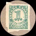 Carton moneda Daen 1936 - 1 centimo - timbre-monnaie de fantaisie - Espagne - revers