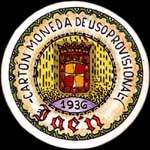 Carton moneda Daen 1936 - 25 centimos - timbre-monnaie de fantaisie - Espagne - avers