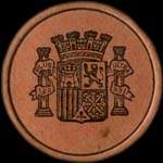 Timbre-monnaie Espagne - Carton moneda - 5 centimos Especial Movil type 2 - Petites armoiries - avers