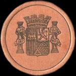 Timbre-monnaie Espagne - Carton moneda - 5 centimos - Petites armoiries - avers