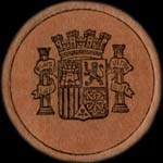 Timbre-monnaie Espagne - Carton moneda - 5 centimos Pi Margall - Petites armoiries - avers