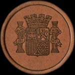 Timbre-monnaie Espagne - Carton moneda - 10 centimos Especial Movil type 1 - Petites armoiries - avers
