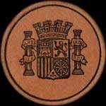 Timbre-monnaie Espagne - Carton moneda - 10 centimos Especial Movil type 2 - Petites armoiries - avers
