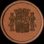 Timbre-monnaie Espagne - Carton moneda - 10 centimos Especial Movil type 3 - Petites armoiries - avers