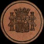 Timbre-monnaie Espagne - Carton moneda - 15 centimos Especial Movil type 1 - Petites armoiries - avers