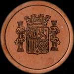 Timbre-monnaie Espagne - Carton moneda - 15 centimos Especial Movil type 2 - Petites armoiries - avers