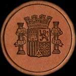 Timbre-monnaie Espagne - Carton moneda - 15 centimos Especial Movil type 3 - Petites armoiries - avers