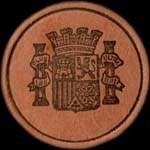 Timbre-monnaie Espagne - Carton moneda - 15 centimos Concepcion Arenal - Petites armoiries - avers