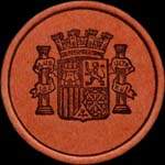Timbre-monnaie Espagne - Carton moneda - 15 centimos Especial Movil type 2 - Petites armoiries - avers