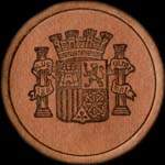 Timbre-monnaie Espagne - Carton moneda - 20 centimos Especial Movil type 3 - Petites armoiries - avers