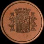 Timbre-monnaie Espagne - Carton moneda - 25 centimos - Petites armoiries - avers