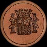 Timbre-monnaie Espagne - Carton moneda - 25 centimos Especial Movil type 1 - Petites armoiries - avers