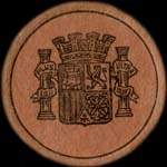 Timbre-monnaie Espagne - Carton moneda - 25 centimos Especial Movil type 3 - Petites armoiries - avers