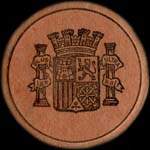 Timbre-monnaie Espagne - Carton moneda - 25 centimos E.Vaquer - Petites armoiries - avers